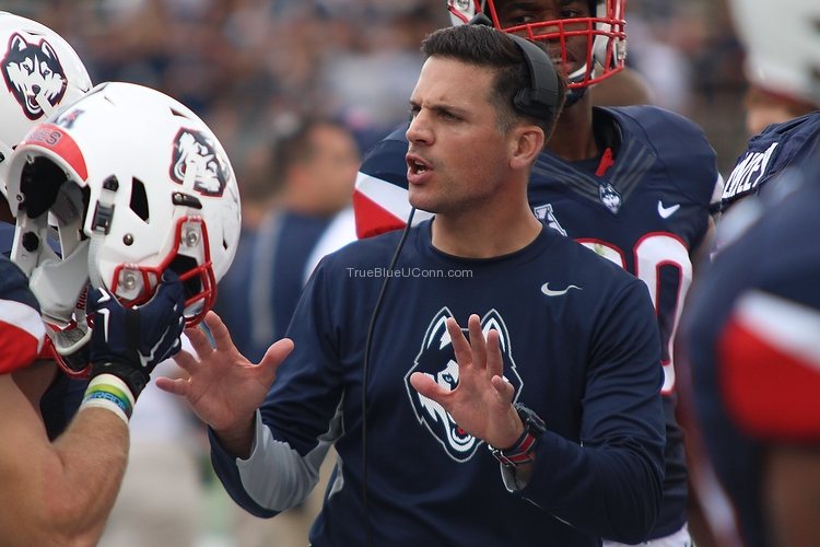 UConn Huskies football coach Bob Diaco needs to go back to the drawing board on kick protection for his special teams.